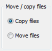 File Organizer. Move/copy buttons