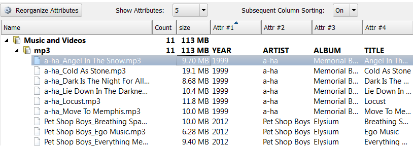 an example how organized signature files