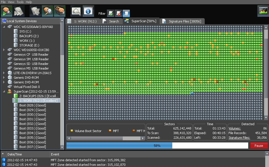 Extended Scan Recovery